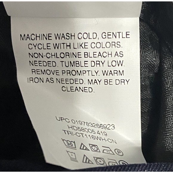 Haggar Men's 36X32 Dress Pant Slim Fit Straight Leg Dark Blue Flex Waistband NEW - Picture 12 of 13